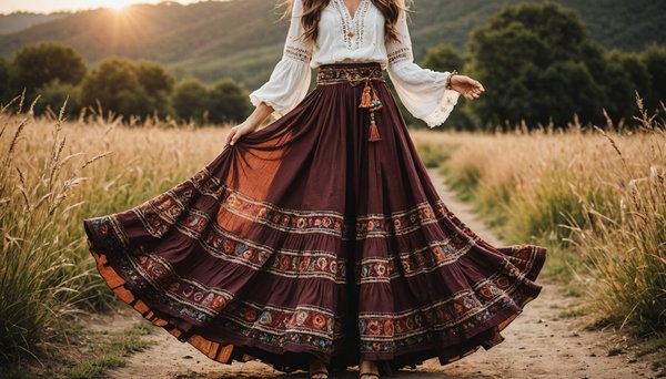 Découvrez les tendances des jupes longues bohèmes gitane élégantes